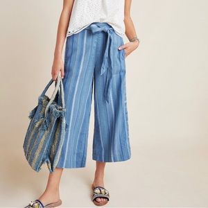 Anthropologie Laguna cropped wide-leg pants